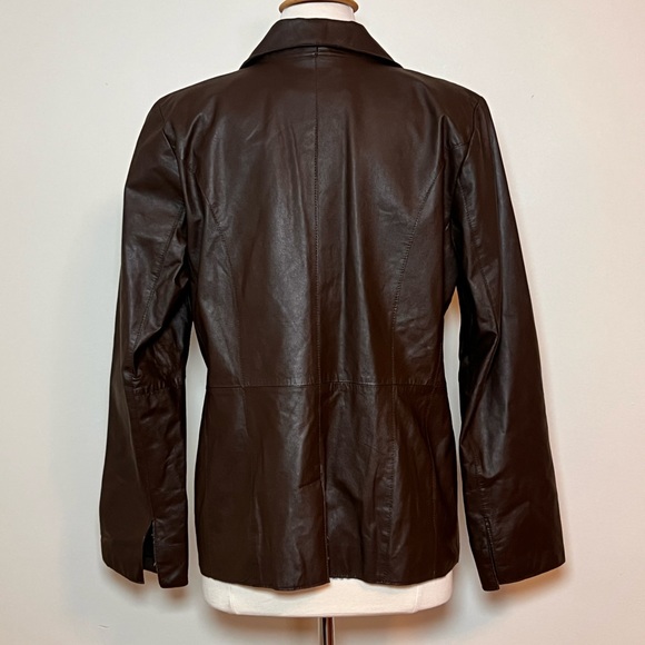 Pamela McCoy Brown Leather Jacket, Size Medium - Picture 7 of 14